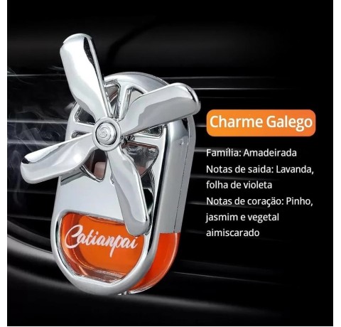 Mini Ventilador De Metal Com Difusor De Perfume Para Carro Laranja Mini Ventilador De Metal Com Difusor De Perfume Para Carro Laranja