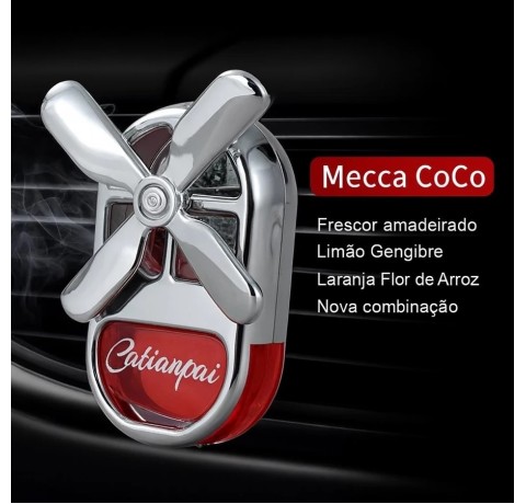 Mini Ventilador De Metal Com Difusor De Perfume Para Carro Vermelho Mini Ventilador De Metal Com Difusor De Perfume Para Carro Vermelho