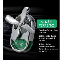 Mini Ventilador De Metal Com Difusor De Perfume Para Carro Verde