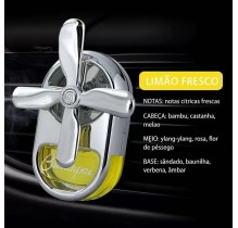 Mini Ventilador De Metal Com Difusor De Perfume Para Carro Amarelo